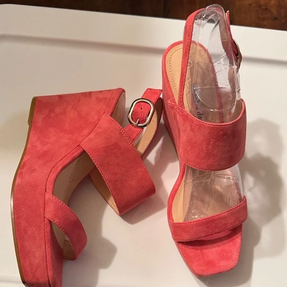 Charles David Pink Jordan Suede Wedge Heel-NWOT - Picture 3 of 14